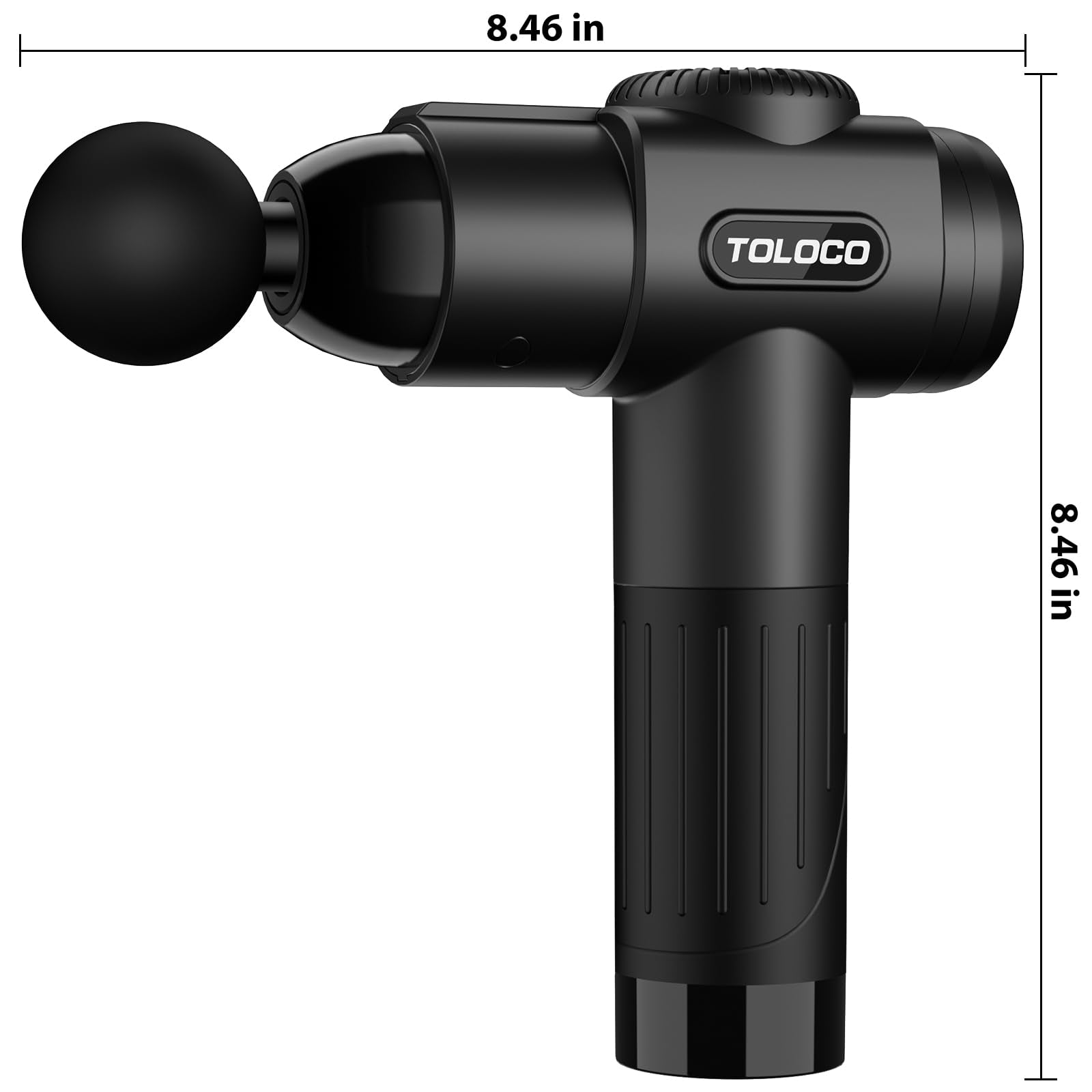 TOLOCO Massage Gun, Deep Tissue Back Massage for Athletes for Pain Relief, Percussion Massager with 10 Massages Heads & Silent Brushless Motor, Valentines Day Gifts for Him Her, Black