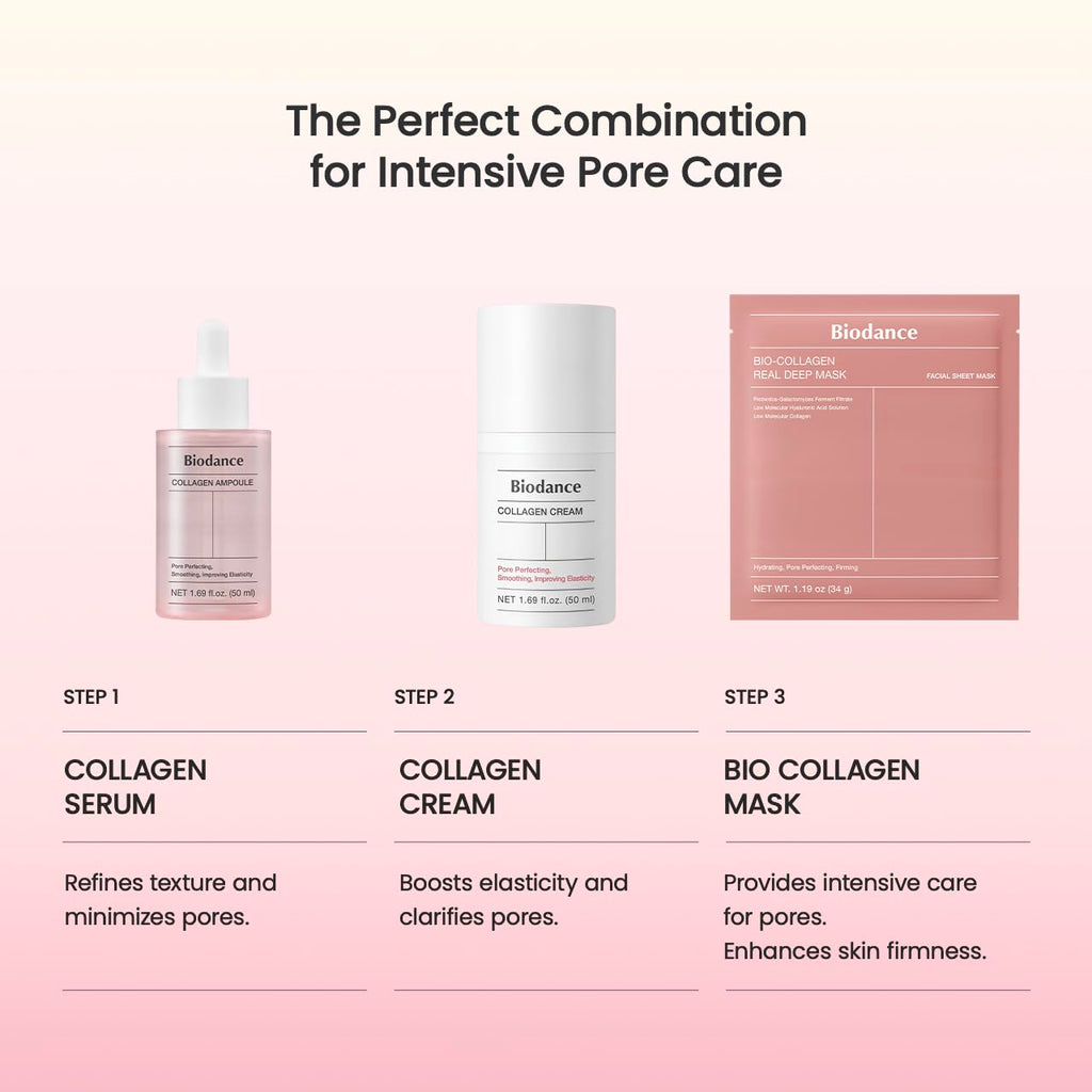 BIODANCE Bio-Collagen Real Deep Mask, Hydrating Overnight Hydrogel Mask, Pore Minimizing, Elasticity, Plumping Improvement, Korean Skin Care, Valentines Day Gifts for Her | 1.19oz(34g) x 4ea