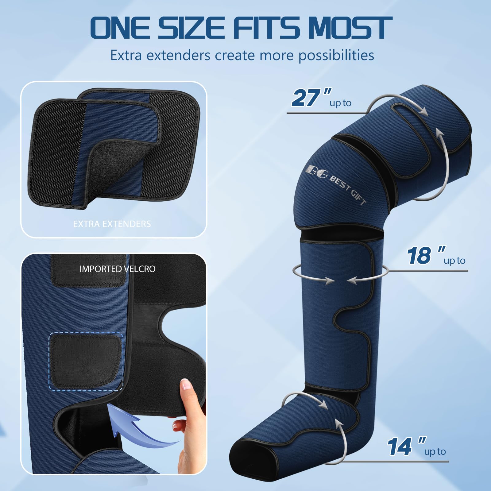 Gifts for Dad Mom Men Women Christmas Mothers Day, Fathers Day, Air Compression Massager with Heat for Foot, Leg, Calf, Thigh, Knee, Helpful for Vericose Veins, Muscle Fatigue, Cramps, Swelling, Edema