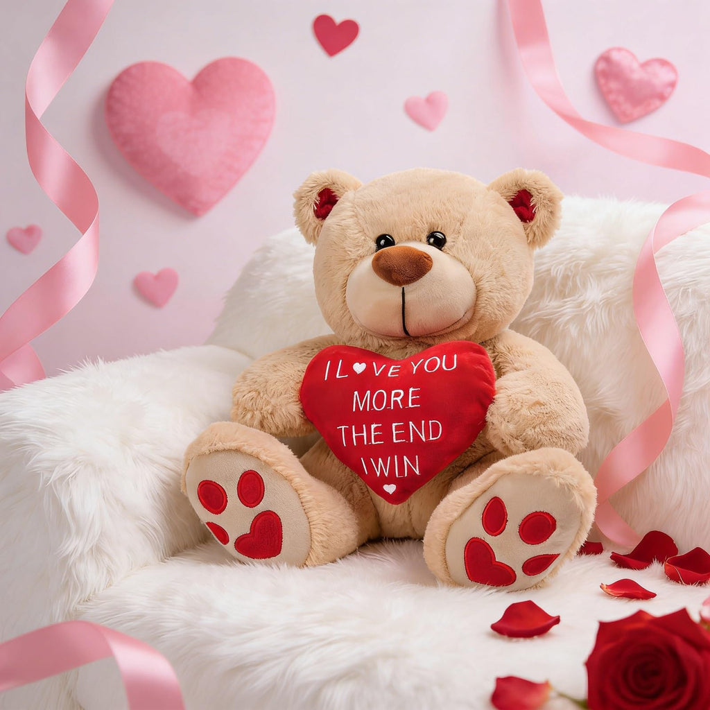 CaseTank Valentines Day Gifts for Her Kids: 10 Inches Teddy Bear Funny Cute Stuffed Animal Plush Present, Valentines Day Birthday Gifts for Him Women Girlfriend Boyfriend Wife Mom Fiancée