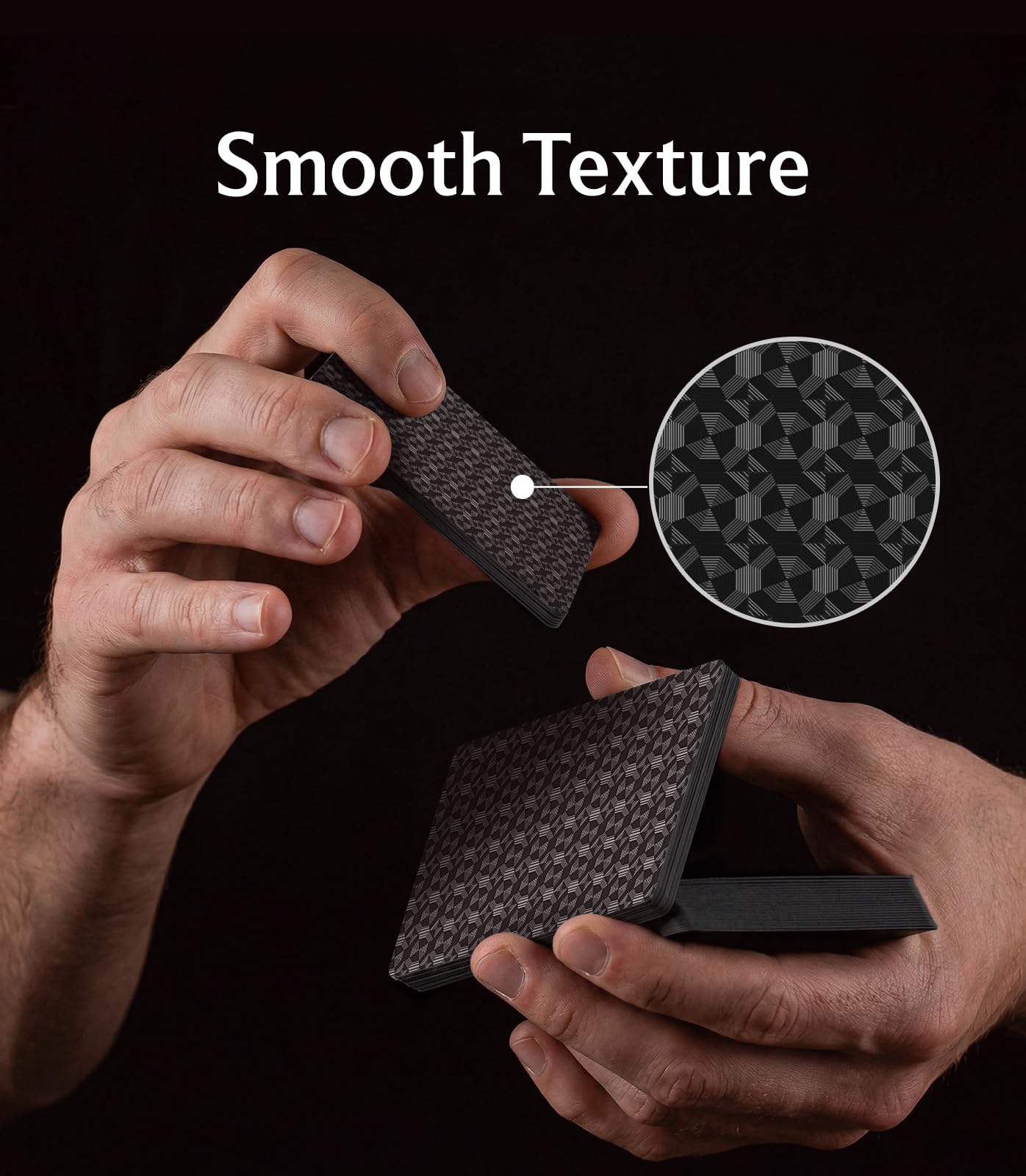 BIERDORF Diamond Waterproof Black Playing Cards, Poker Cards, HD, Deck of Cards (Black)