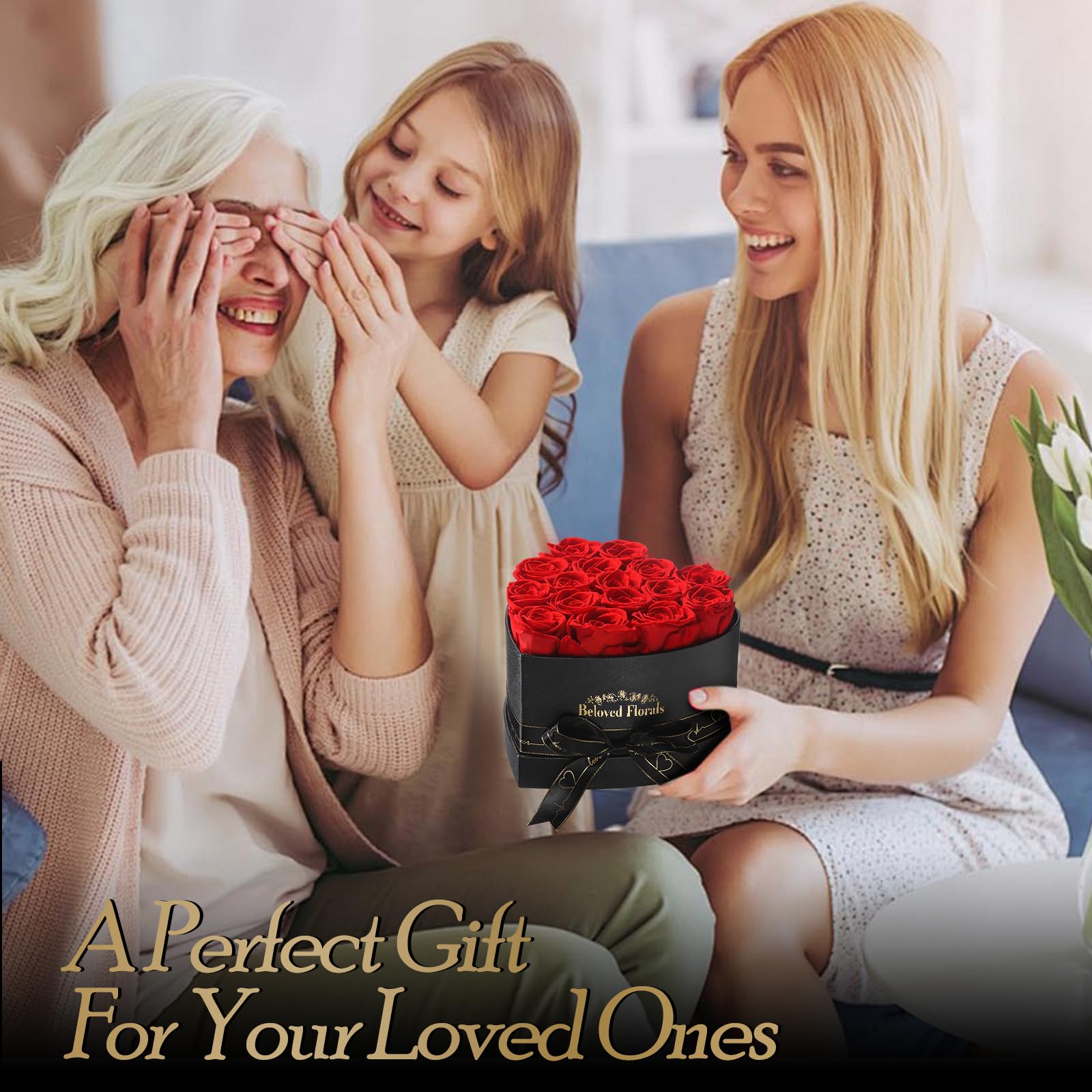 Auoasl 16 Preserved Flowers Rose Birthday Gifts for Women Her Mom Wife Girlfriend Grandma on Valentines Mothers Day Christmas Anniversary Romantic