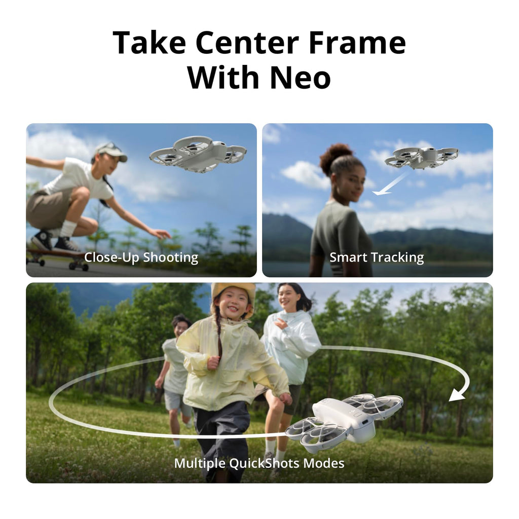 DJI Neo Motion Fly More Combo, Mini Drone with 4K UHD Camera for Adults, 135g Self Flying Drone that Follows You, Palm Takeoff, Subject Tracking, QuickShots, with RC Motion 3 and 3 Batteries