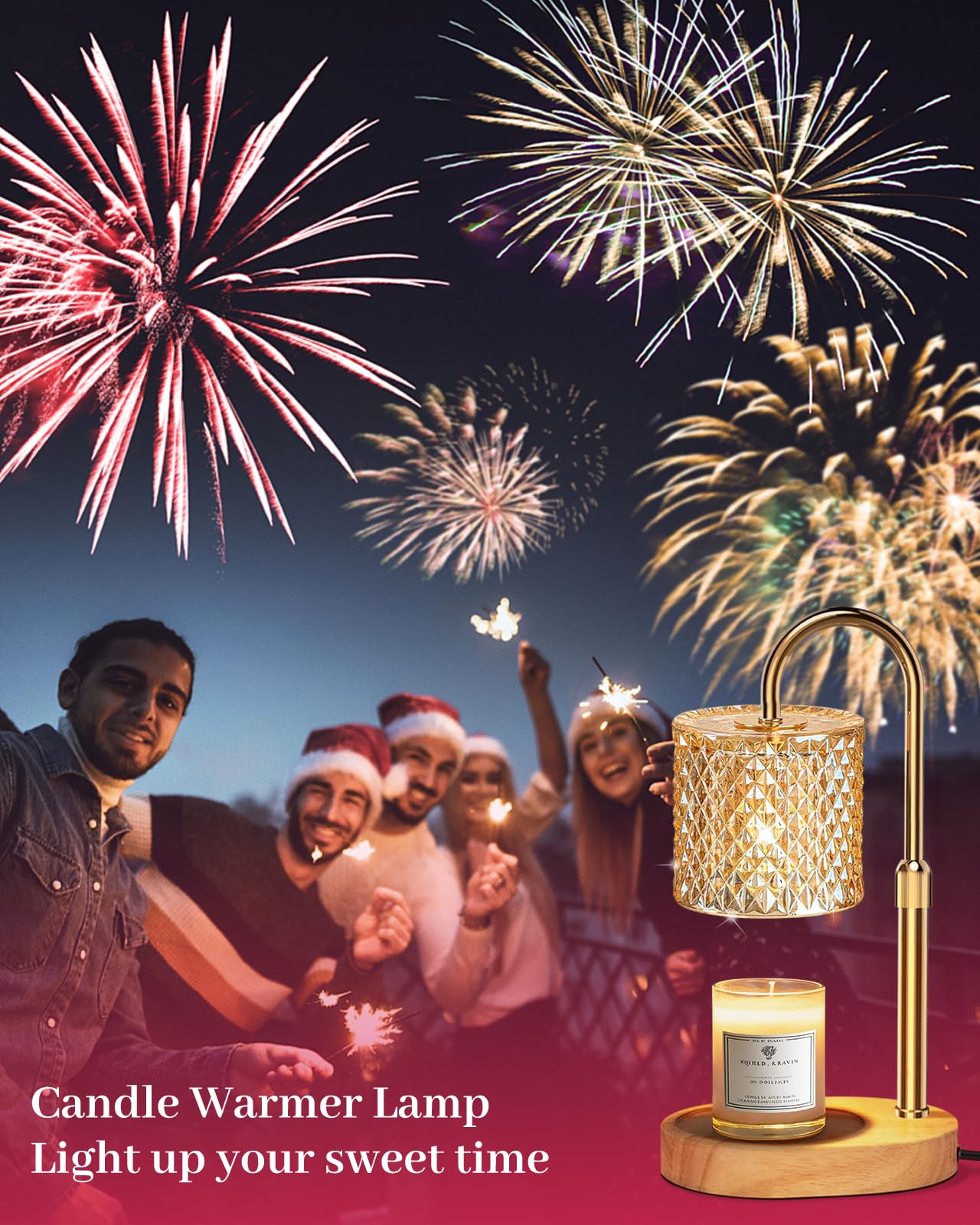 Candle Warmer Lamp with Timer Dimmer Adjustable Height for New Home Decor, Birthday Gifts for Women,Candle Warmer for Women Mom Christmas Mother's Day Gfit