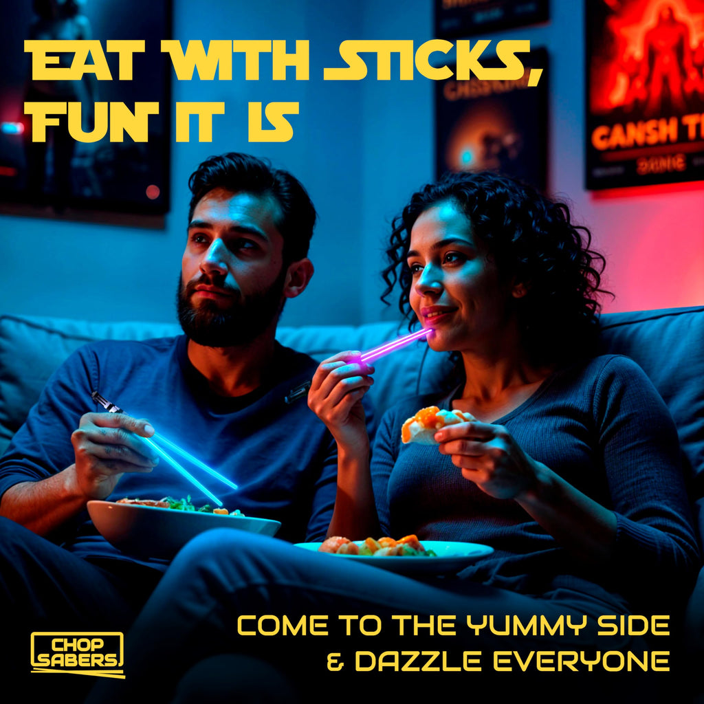 ChopSabers Lightsaber Led Light Up Chopsticks (1 Pair, Blue)