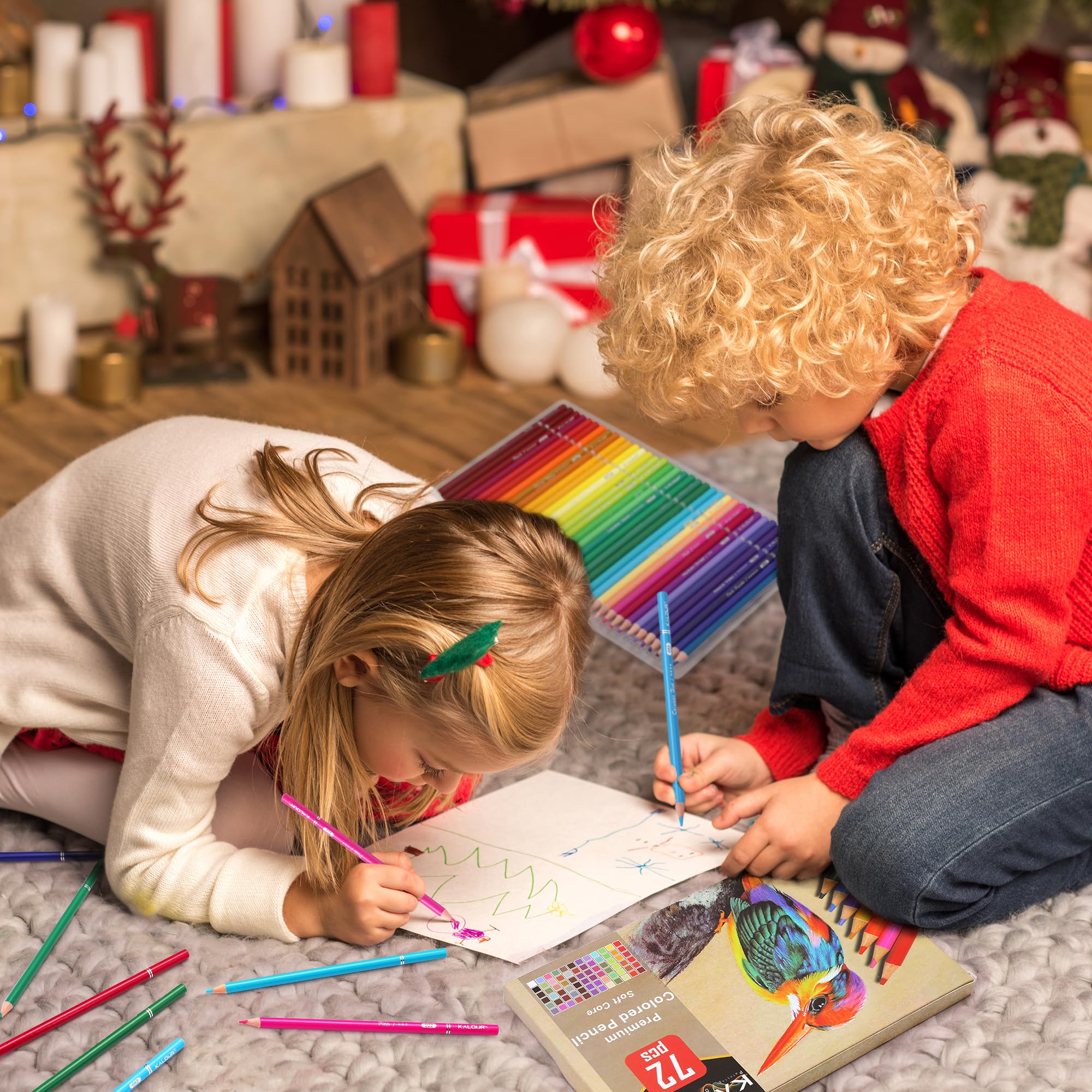 KALOUR 72 Count Colored Pencils for Adult Coloring Books, Soft Core,Ideal for Drawing Blending Shading,Color Pencils Set Gift for Adults Kids Beginners