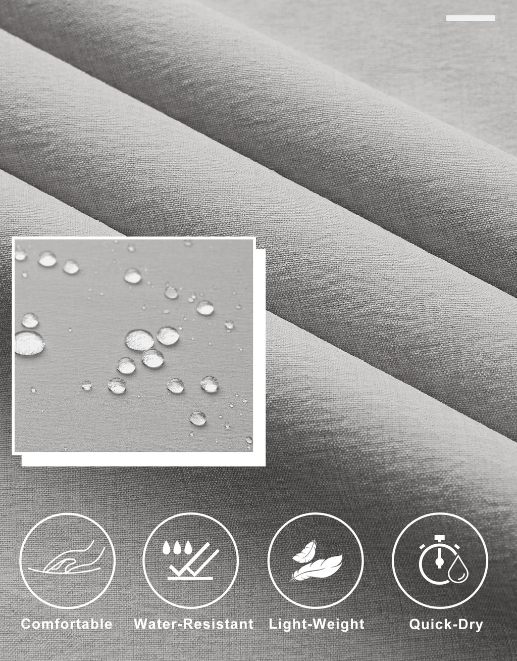 Libin Mens Golf Pants Classic Fit Stretch Work Dress Pants 32" Quick Dry Lightweight Business Casual Trousers Comfort Water Resistant, Light Grey, 34W x 32L